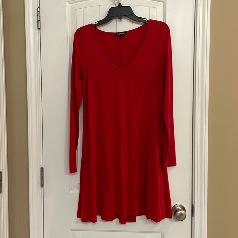 🩷Express medium L/S red dress